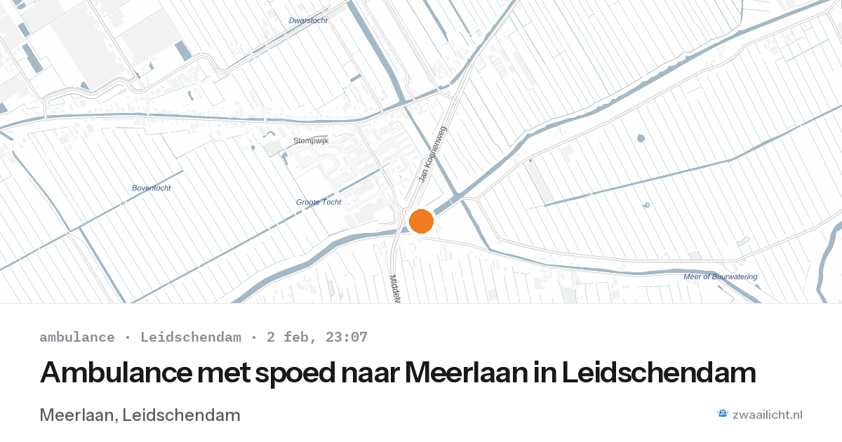 Ambulance met spoed naar Meerlaan in Leidschendam — 2 feb 2026