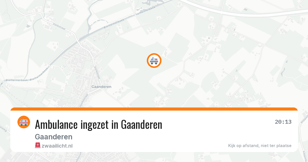 Ambulance ingezet in Gaanderen — 10 aug 2026