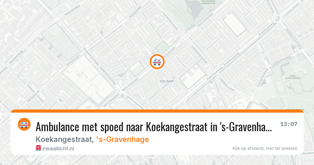 Ambulance met spoed naar Koekangestraat in 's-Gravenhage — 6 apr 2026