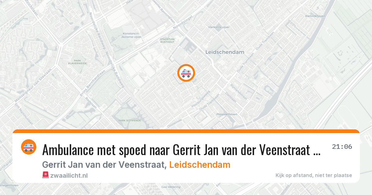 Ambulance met spoed naar Gerrit Jan van der Veenstraat in Leidschendam — 3 mei 2026