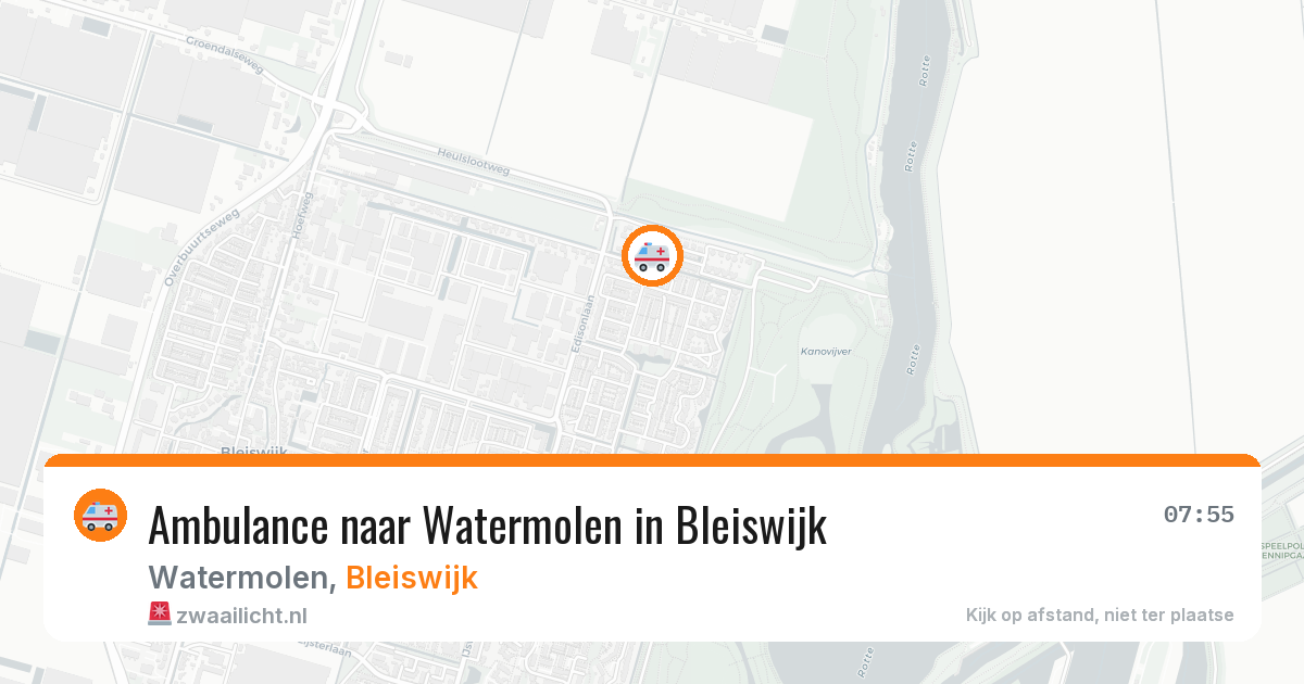 Ambulance naar Watermolen in Bleiswijk — 14 aug 2026