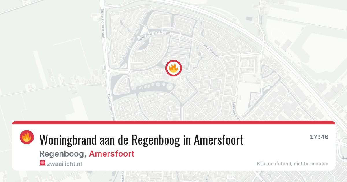 Woningbrand aan de Regenboog in Amersfoort — 6 jun 2026