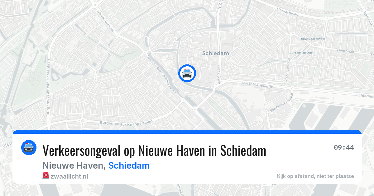 Verkeersongeval op Nieuwe Haven in Schiedam — 22 jun 2026