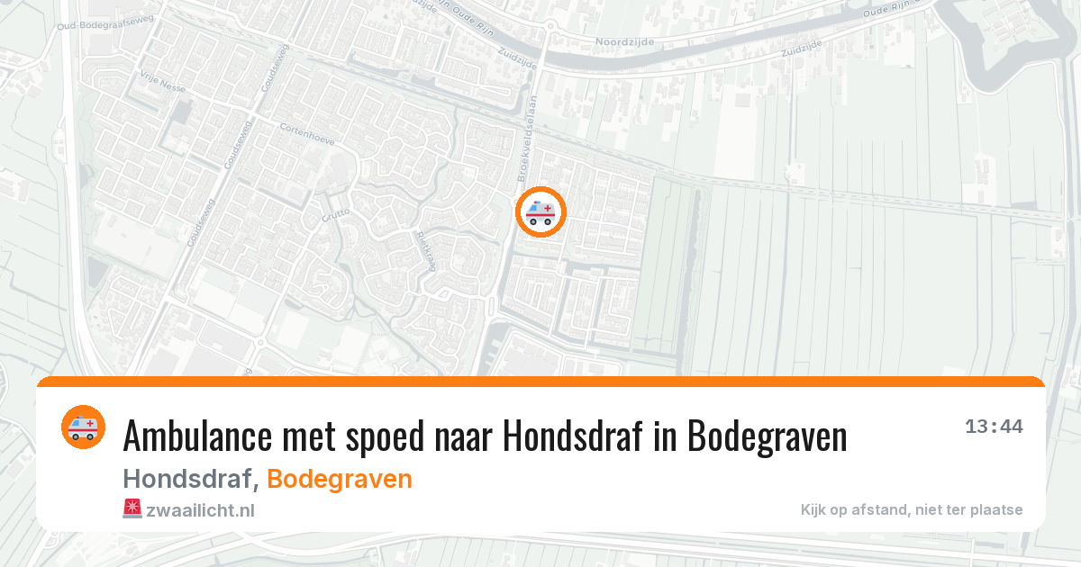 Ambulance met spoed naar Hondsdraf in Bodegraven — 30 mei 2026