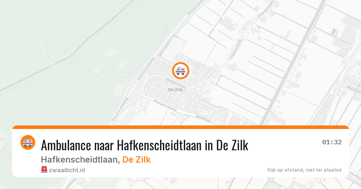 Ambulance naar Hafkenscheidtlaan in De Zilk — 8 jun 2026