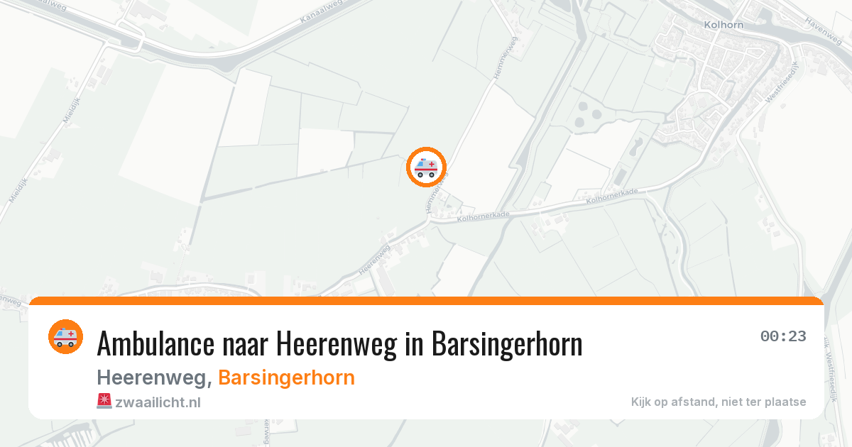 Ambulance naar Heerenweg in Barsingerhorn — 1 aug 2026