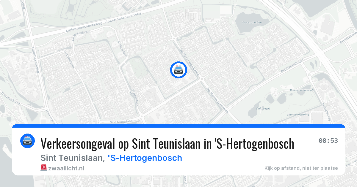 Verkeersongeval op Sint Teunislaan in 'S-Hertogenbosch — 23 jun 2026