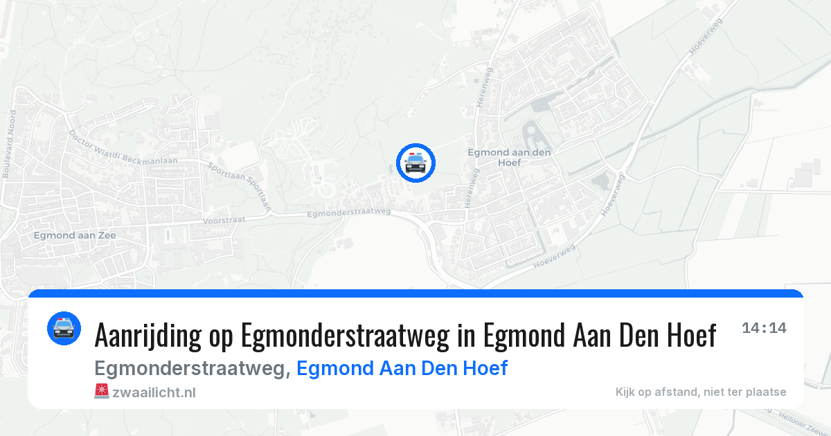 Aanrijding op Egmonderstraatweg in Egmond Aan Den Hoef — 25 mei 2026