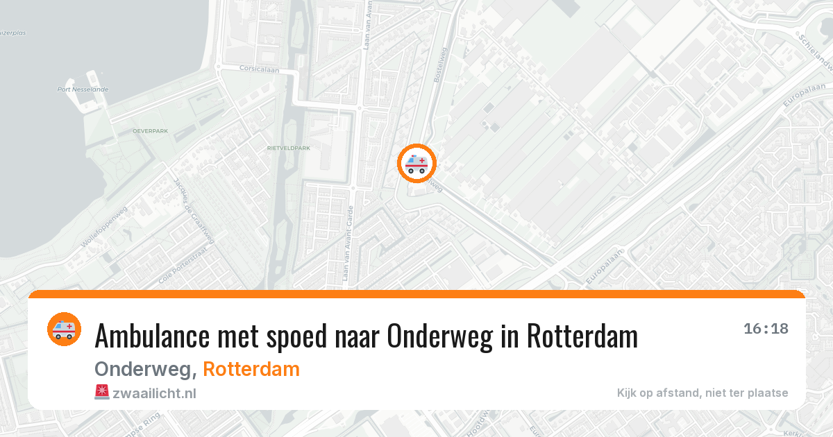 Ambulance met spoed naar Onderweg in Rotterdam — 24 jun 2026