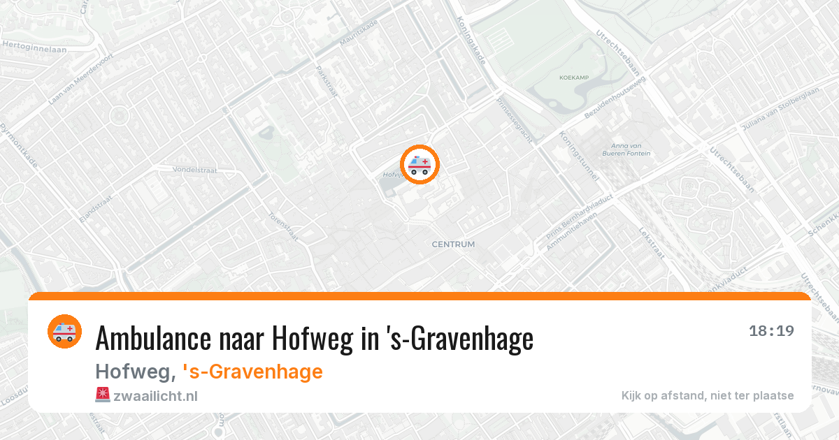 Ambulance naar Hofweg in 's-Gravenhage — 26 jun 2026