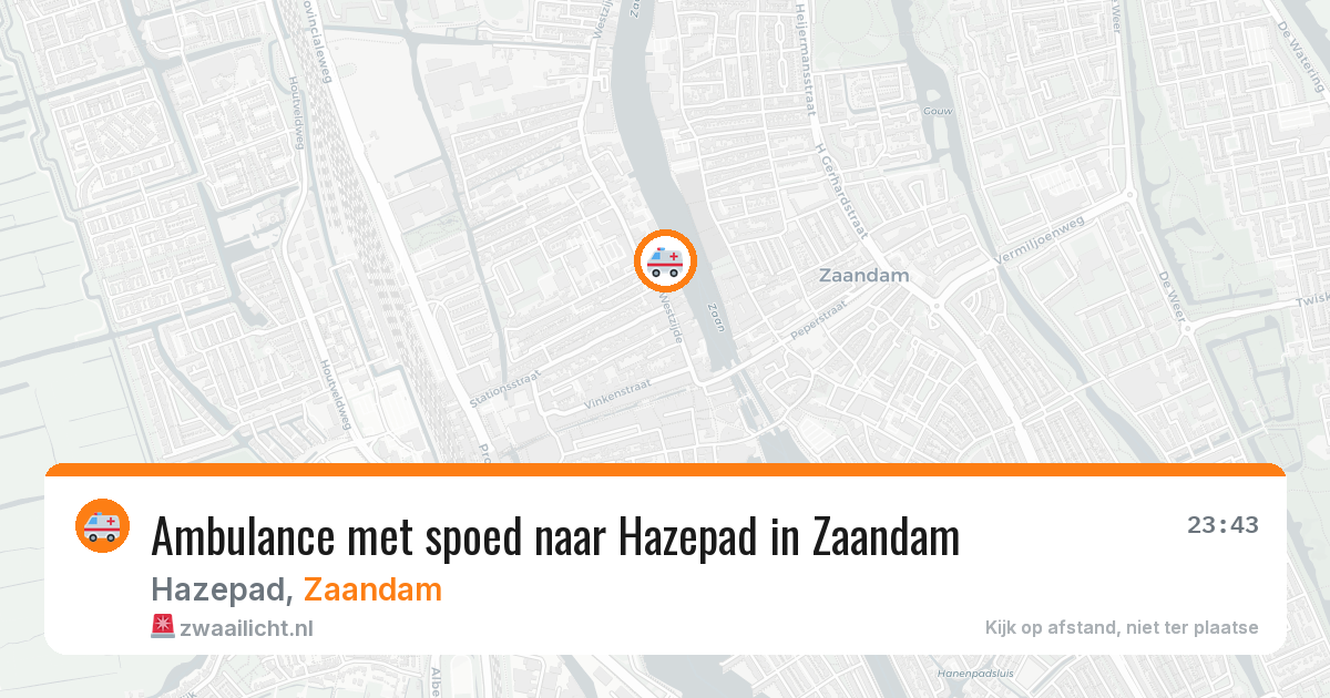 Ambulance met spoed naar Hazepad in Zaandam — 6 apr 2026