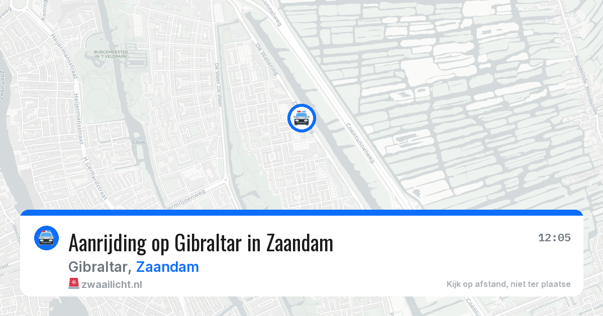 Aanrijding op Gibraltar in Zaandam — 24 mrt 2026