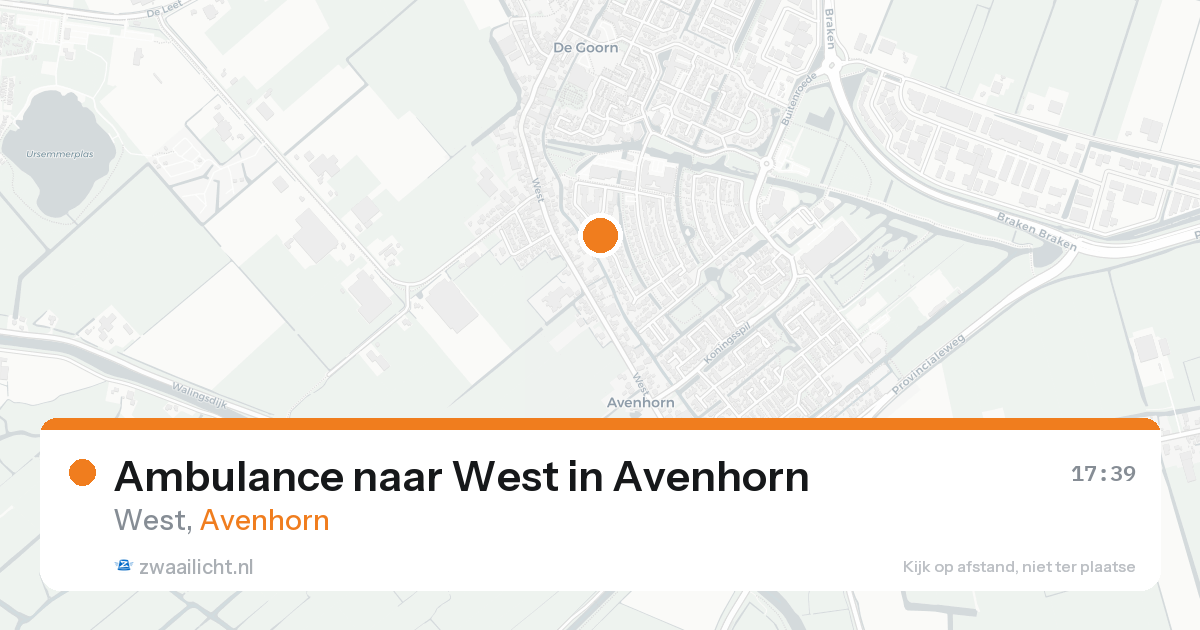 Ambulance naar West in Avenhorn — 20 aug 2026