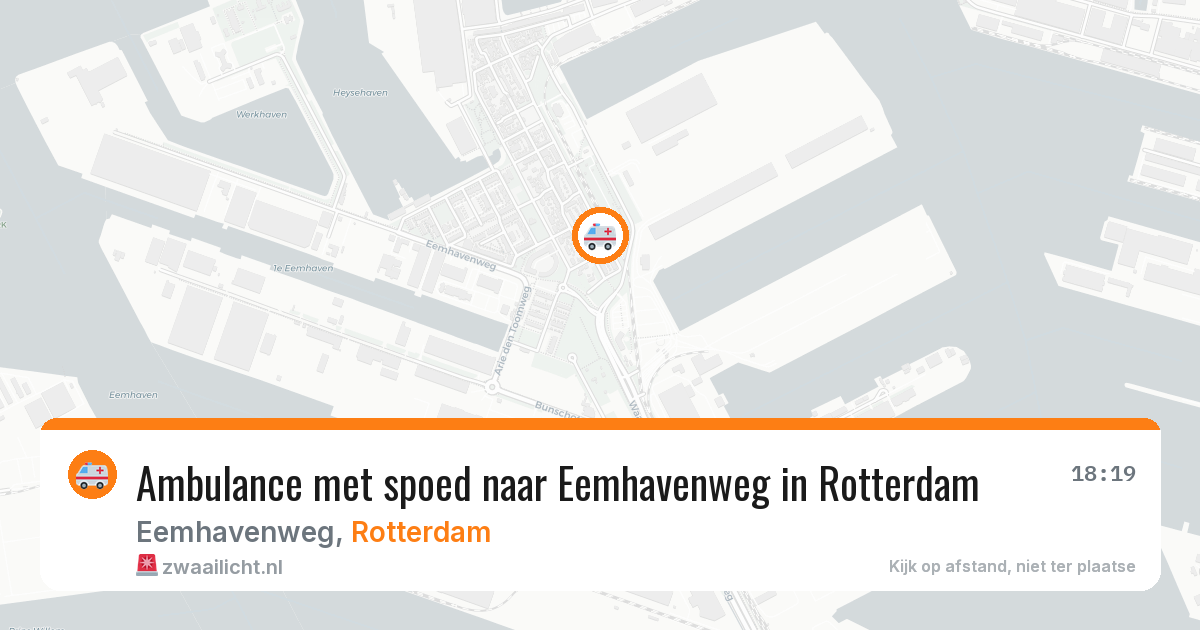 Ambulance met spoed naar Eemhavenweg in Rotterdam — 29 jun 2026