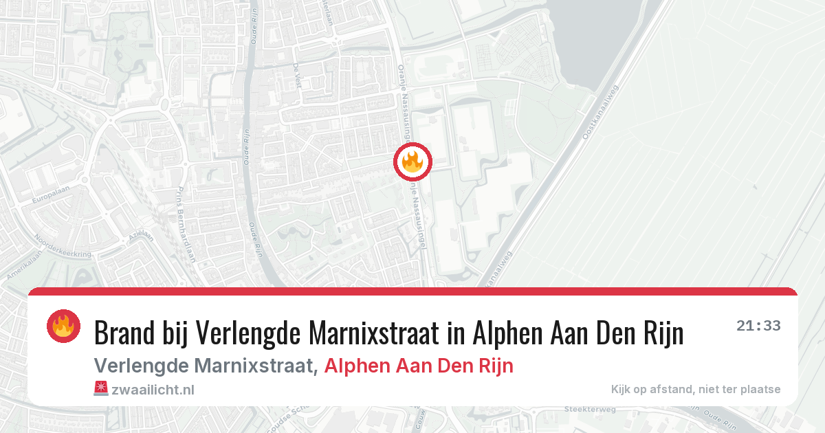 Brand bij Verlengde Marnixstraat in Alphen Aan Den Rijn — 26 jun 2026