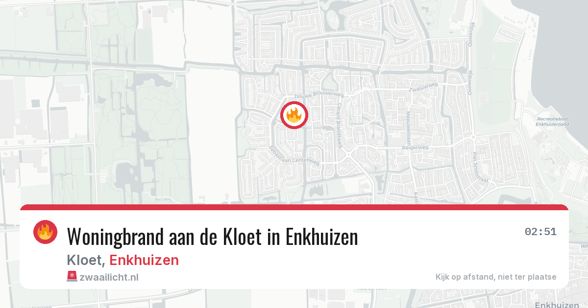 Woningbrand aan de Kloet in Enkhuizen — 2 mei 2026
