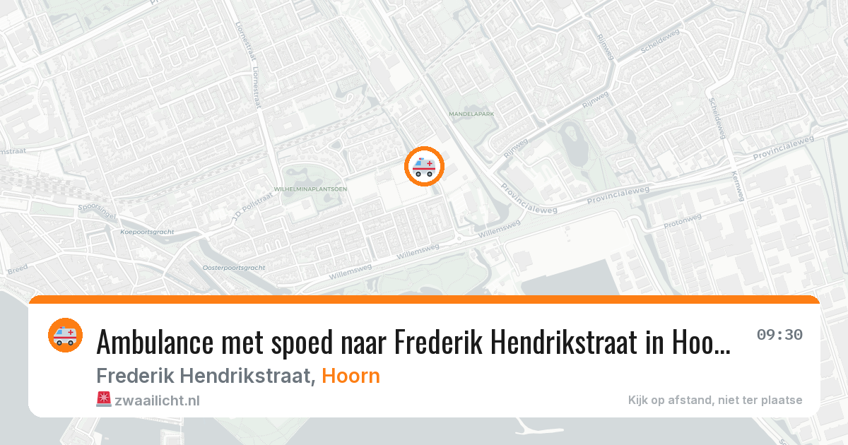 Ambulance met spoed naar Frederik Hendrikstraat in Hoorn — 29 jul 2026