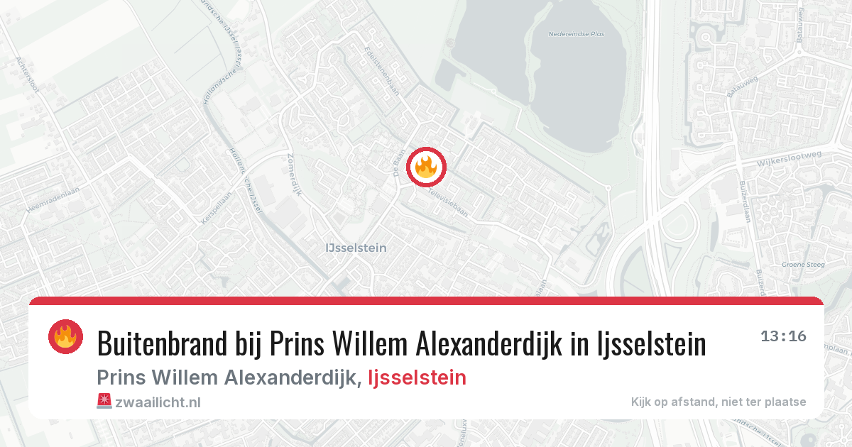 Buitenbrand bij Prins Willem Alexanderdijk in Ijsselstein — 29 jan 2026