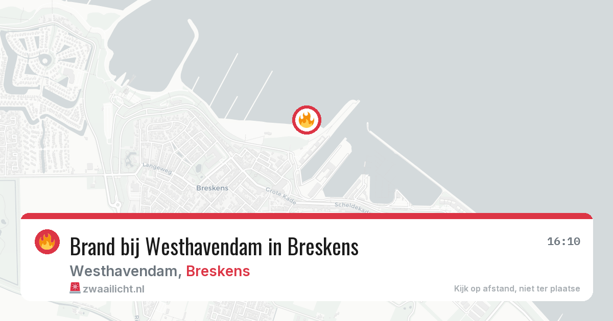 Brand bij Westhavendam in Breskens — 10 apr 2026
