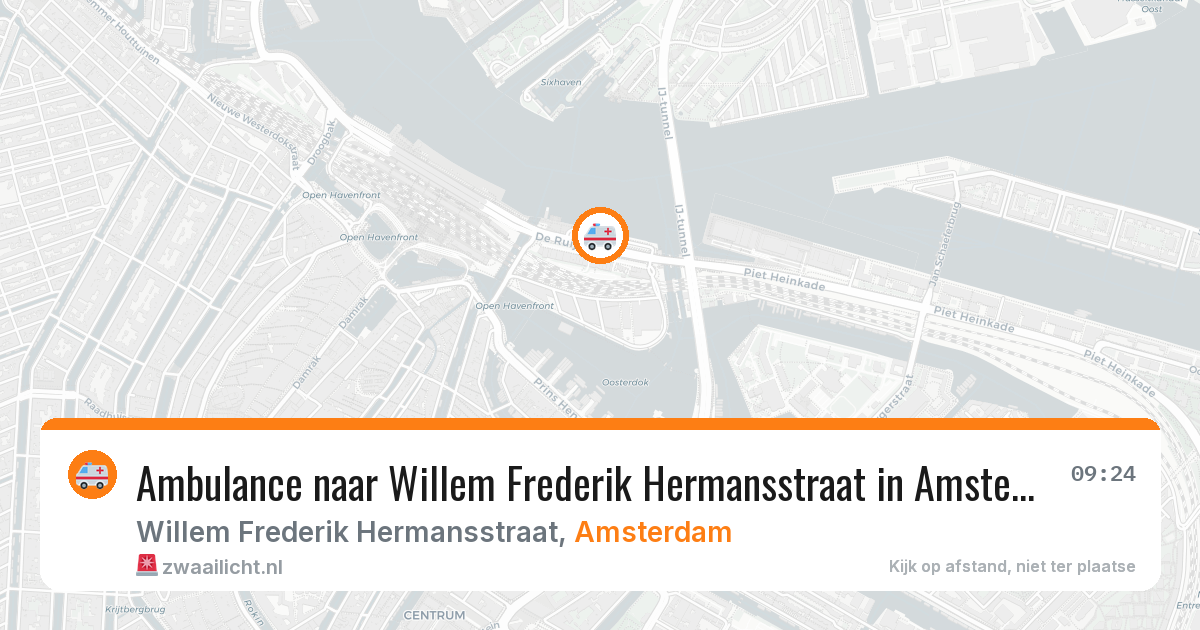 Ambulance naar Willem Frederik Hermansstraat in Amsterdam — 13 mei 2026