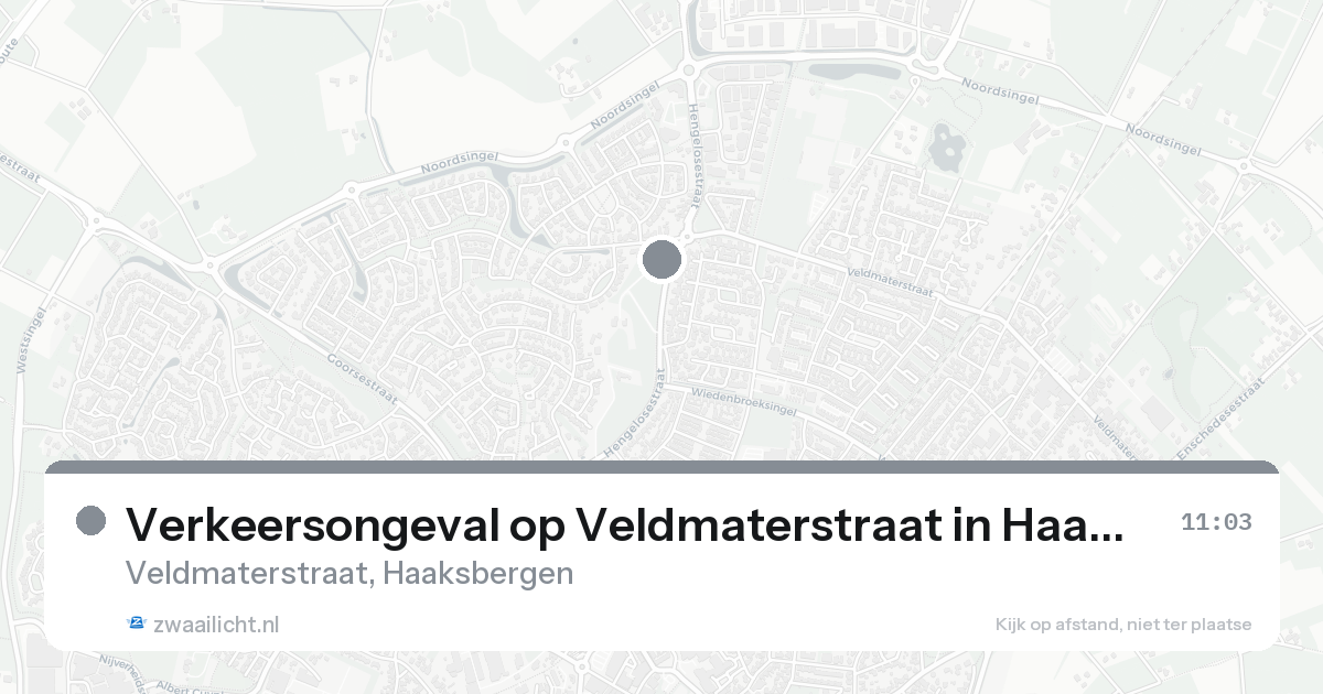 Verkeersongeval op Veldmaterstraat in Haaksbergen — 7 feb 2026