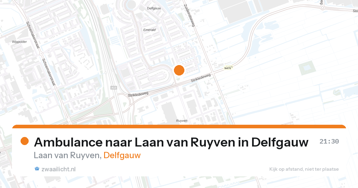 Ambulance naar Laan van Ruyven in Delfgauw — 10 mrt 2026