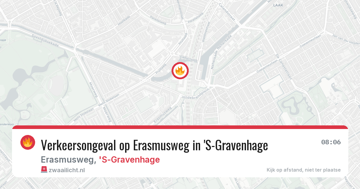 Verkeersongeval op Erasmusweg in 'S-Gravenhage — 12 mei 2026