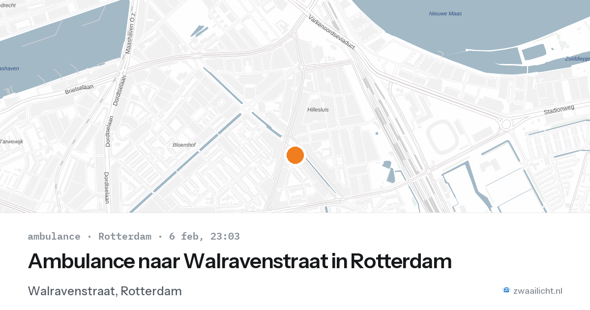 Ambulance naar Walravenstraat in Rotterdam — 6 feb 2026