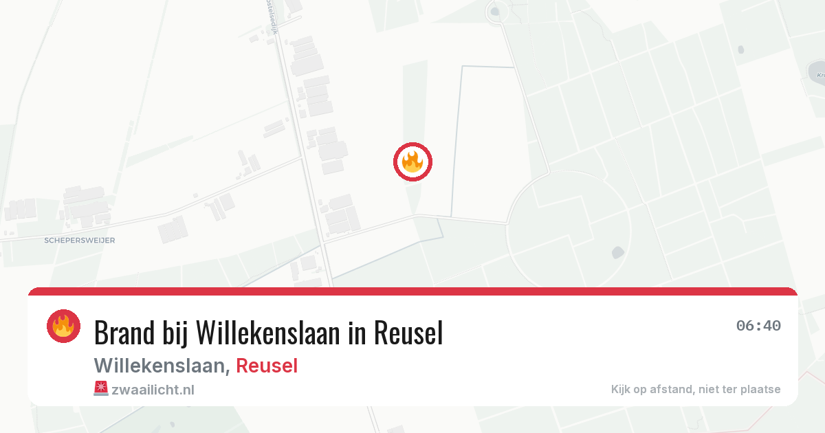 Brand bij Willekenslaan in Reusel — 28 jun 2026