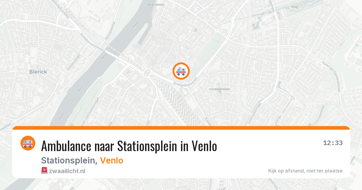 Ambulance naar Stationsplein in Venlo — 7 aug 2026