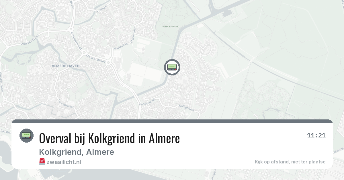 Overval bij Kolkgriend in Almere — 25 feb 2026