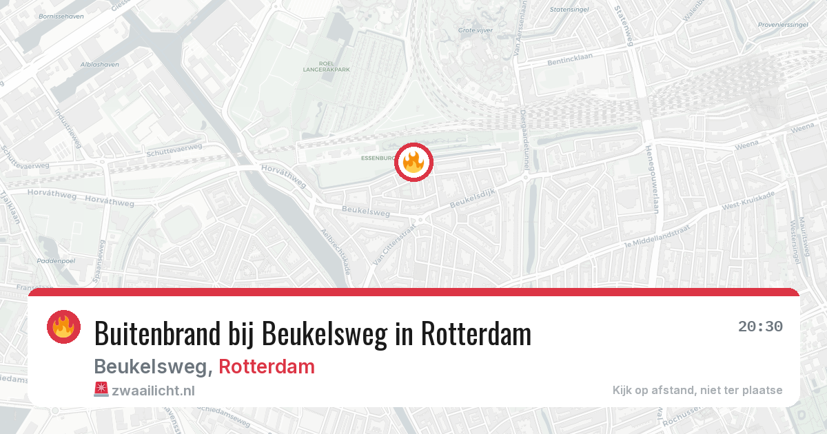 Buitenbrand bij Beukelsweg in Rotterdam — 19 jun 2026