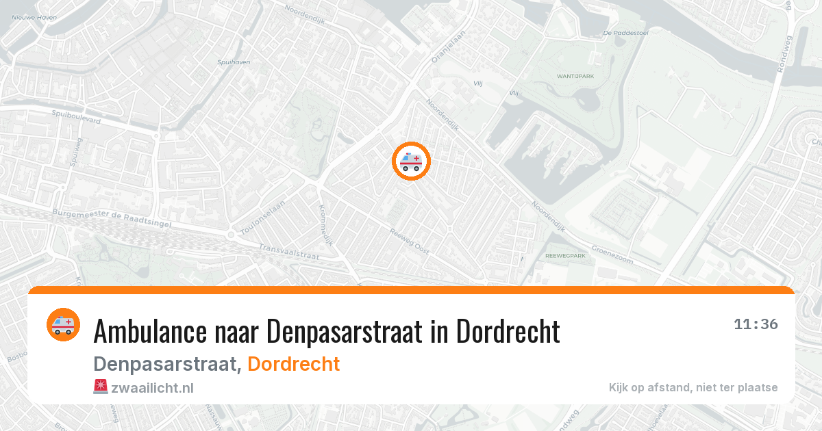 Ambulance naar Denpasarstraat in Dordrecht — 29 jun 2026