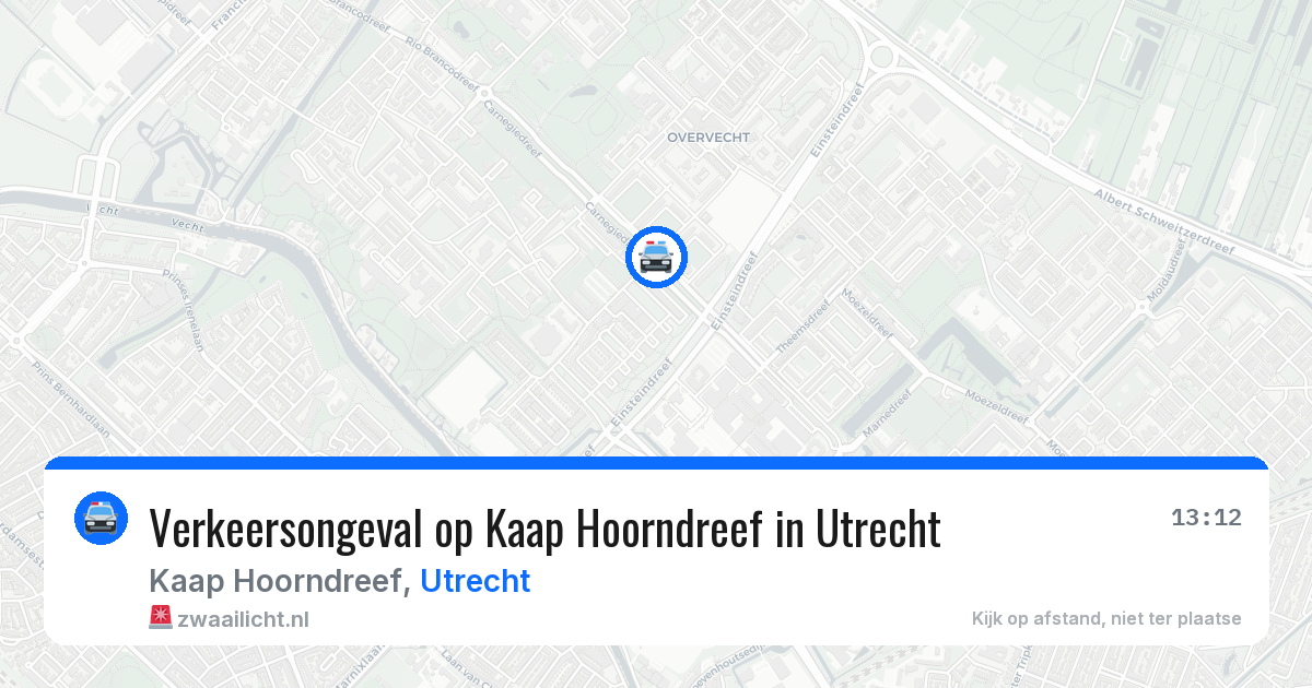 Verkeersongeval op Kaap Hoorndreef in Utrecht — 17 jul 2026