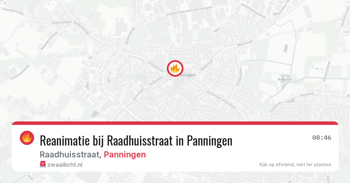 Reanimatie bij Raadhuisstraat in Panningen — 6 apr 2026