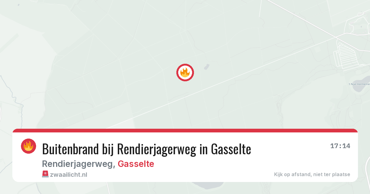 Buitenbrand bij Rendierjagerweg in Gasselte — 26 mei 2026