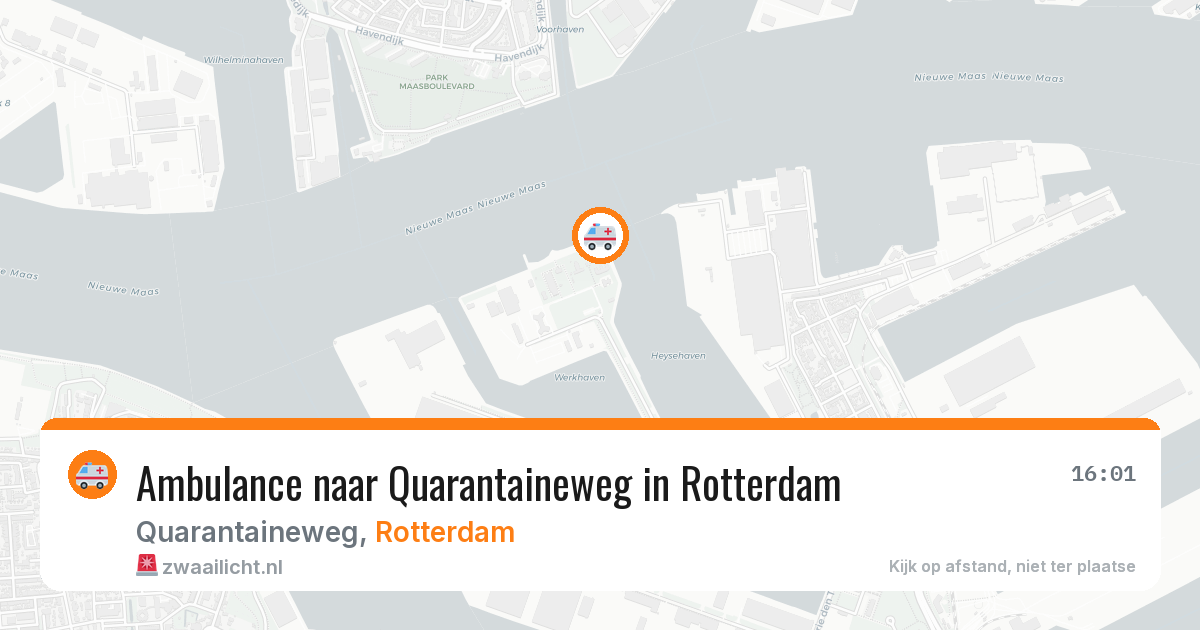 Ambulance naar Quarantaineweg in Rotterdam — 29 jun 2026