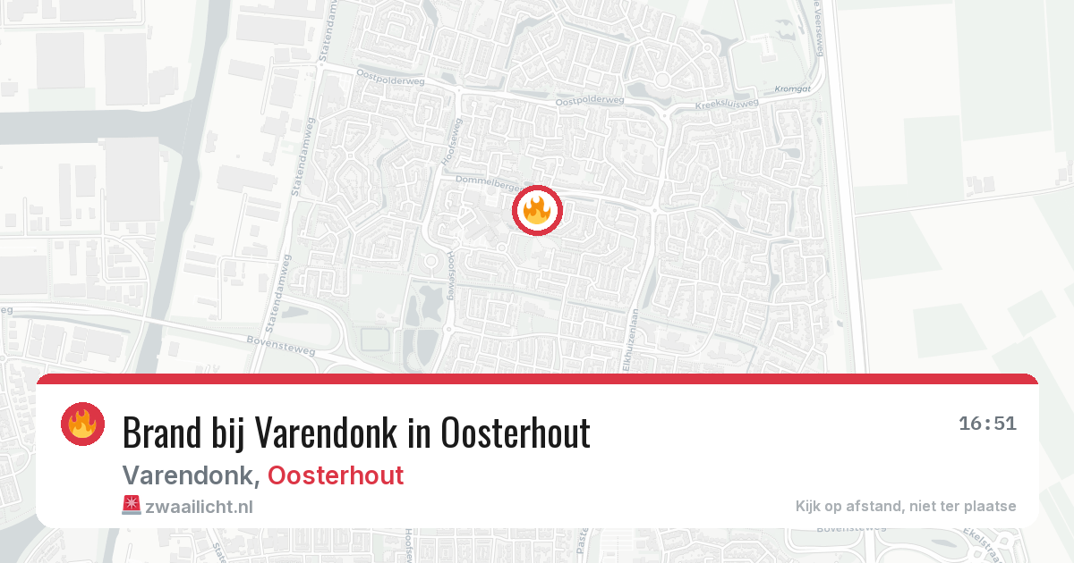 Brand bij Varendonk in Oosterhout — 22 jul 2026
