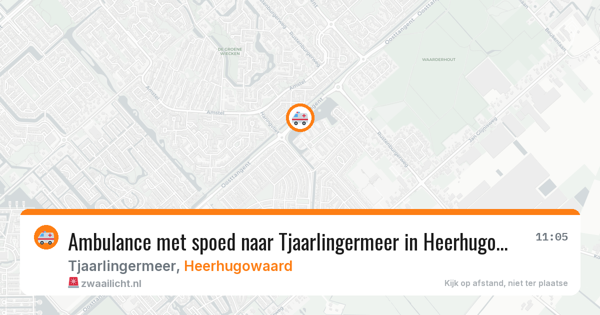 Ambulance met spoed naar Tjaarlingermeer in Heerhugowaard — 8 apr 2026