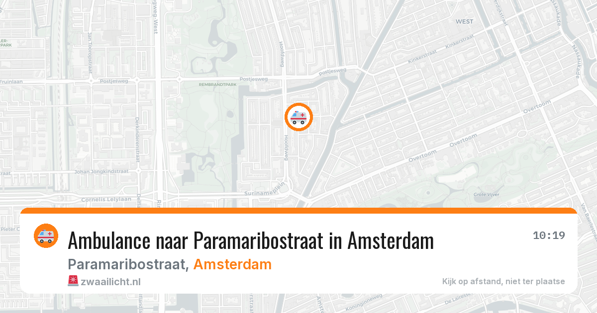 Ambulance naar Paramaribostraat in Amsterdam — 31 mei 2026