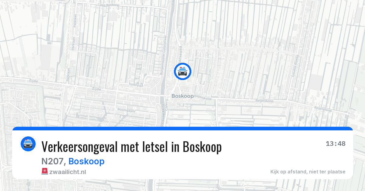 Verkeersongeval met letsel in Boskoop — 18 mei 2026