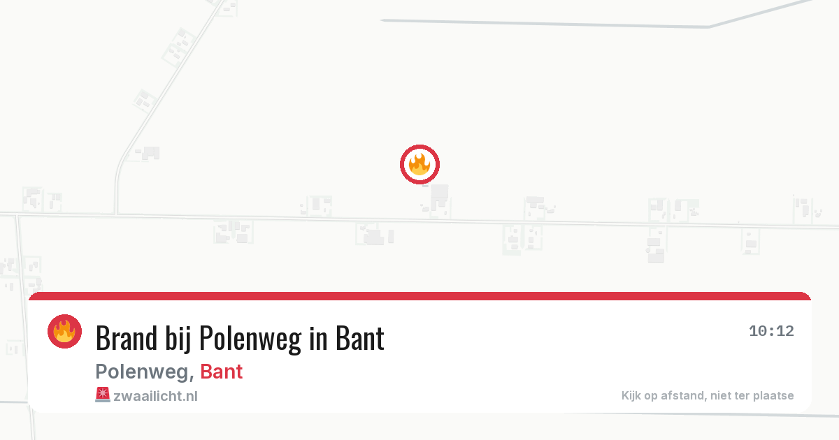 Brand bij Polenweg in Bant — 12 jun 2026
