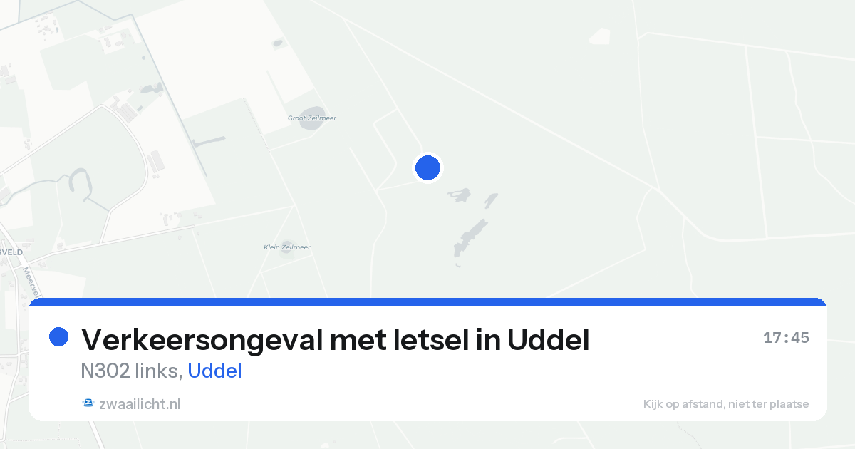 Verkeersongeval met letsel in Uddel — 20 aug 2026
