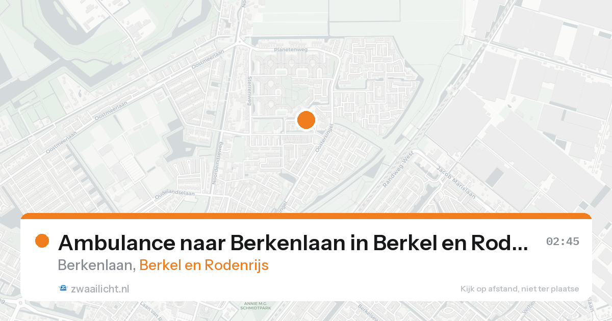 Ambulance naar Berkenlaan in Berkel en Rodenrijs — 17 jul 2026