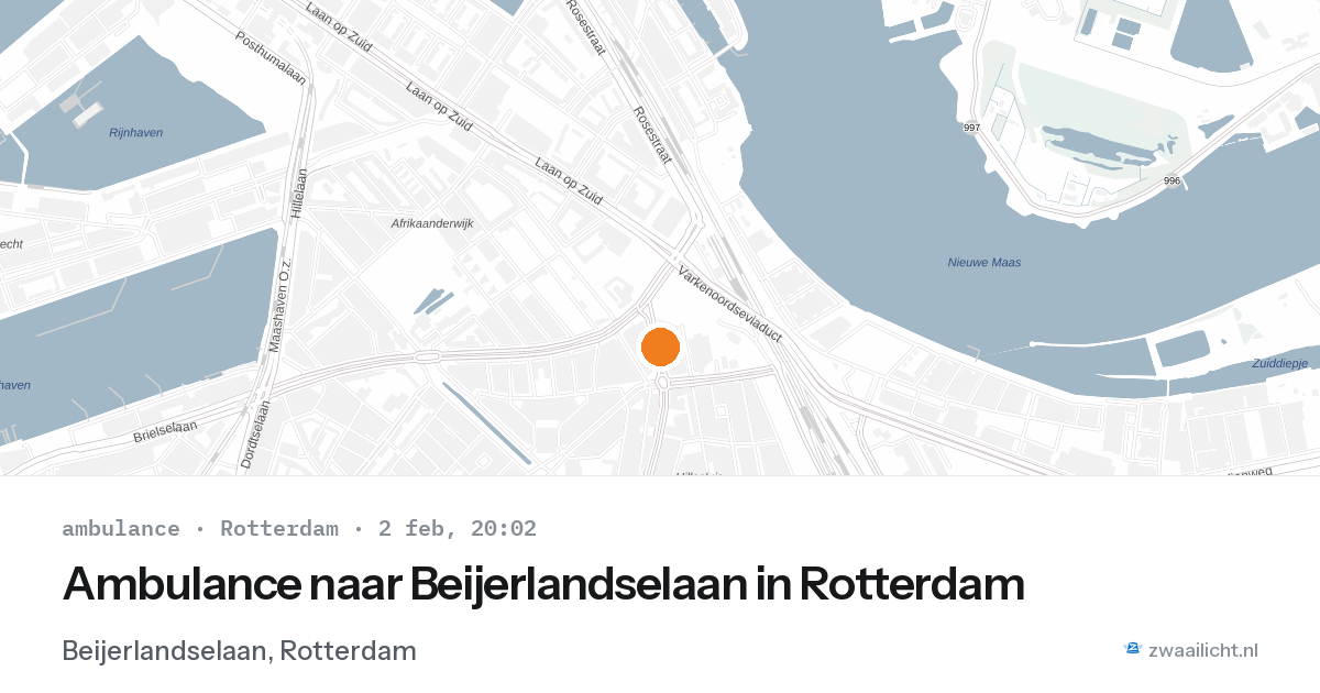 Ambulance naar Beijerlandselaan in Rotterdam — 2 feb 2026