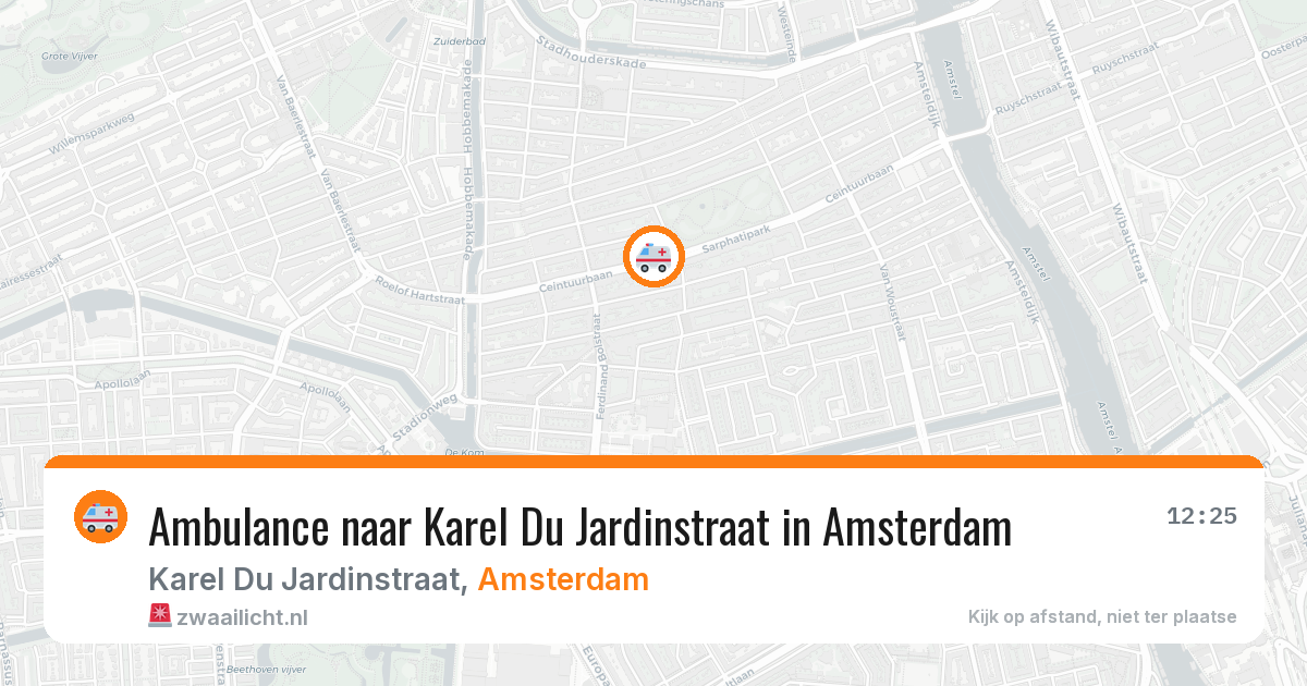 Ambulance naar Karel Du Jardinstraat in Amsterdam — 29 mei 2026