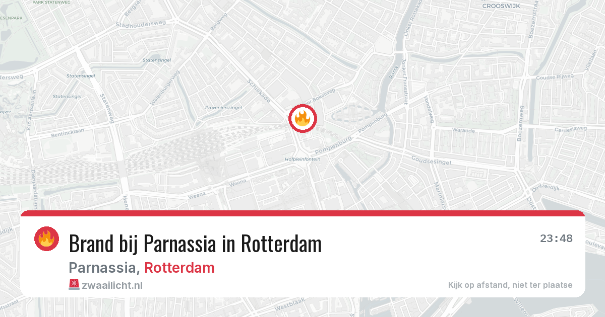 Brand bij Parnassia in Rotterdam — 12 feb 2026