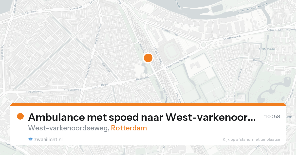 Ambulance met spoed naar West-varkenoordseweg in Rotterdam — 31 jan 2026