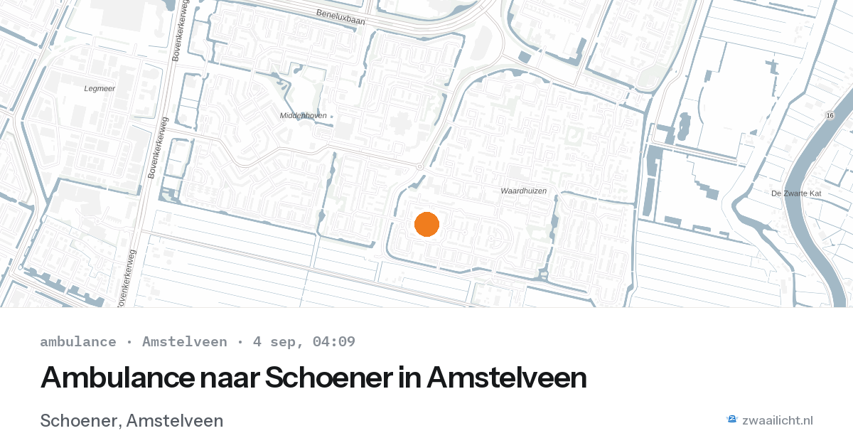 Ambulance naar Schoener in Amstelveen — 4 sep 2026