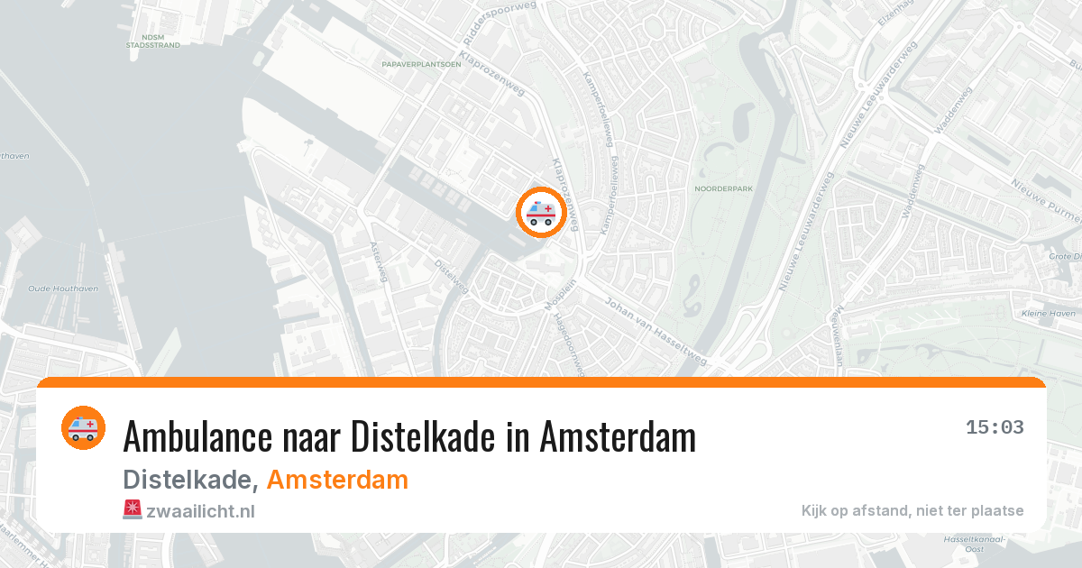 Ambulance naar Distelkade in Amsterdam — 13 jun 2026